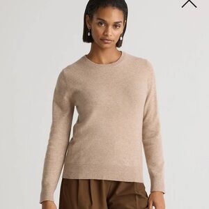 Quince Mongolian Cashmere Crewneck Sweater | Oatmeal | Size M